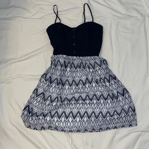 Navy spaghetti strap summer dress.